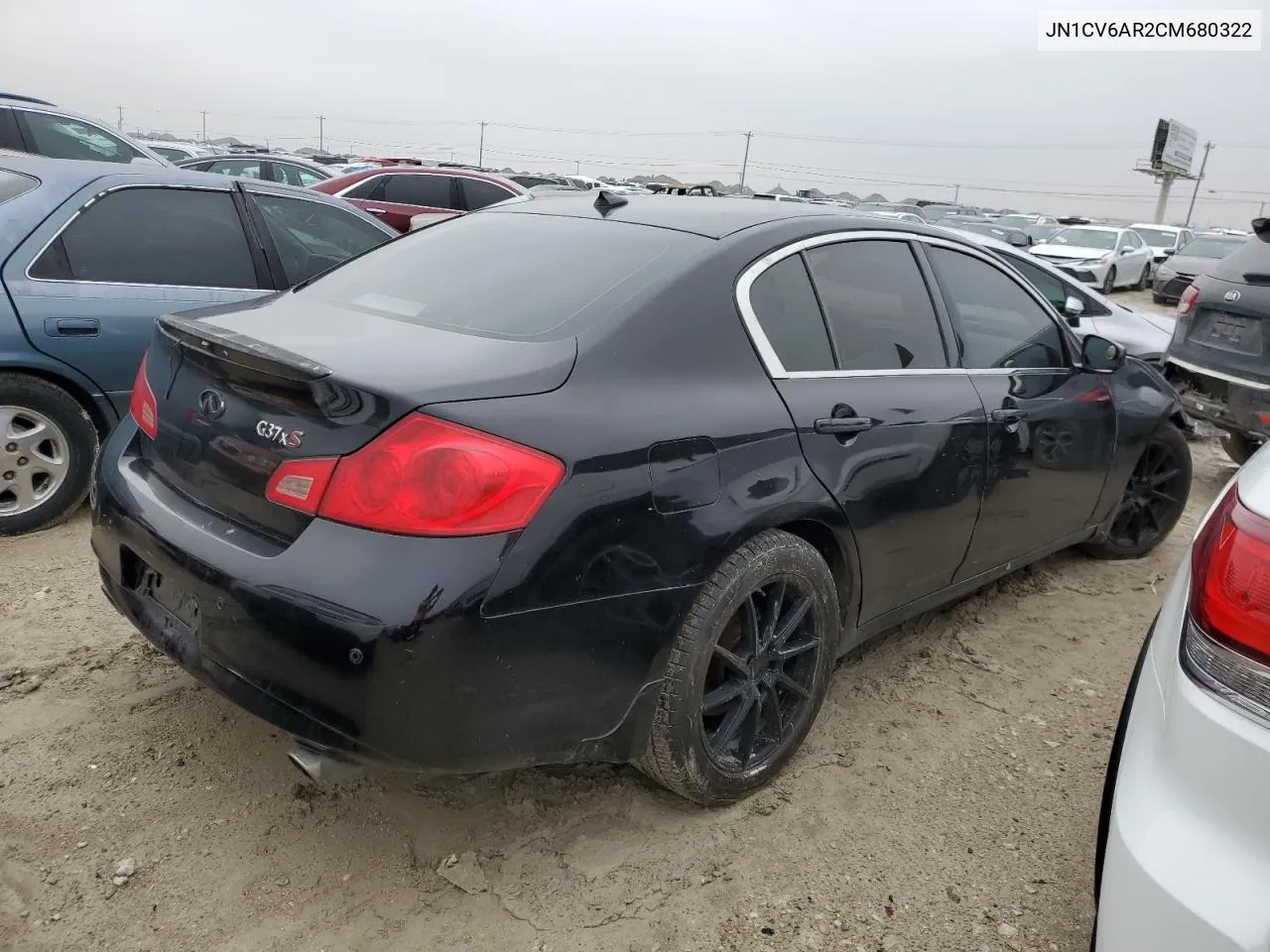 2012 Infiniti G37 VIN: JN1CV6AR2CM680322 Lot: 39615094