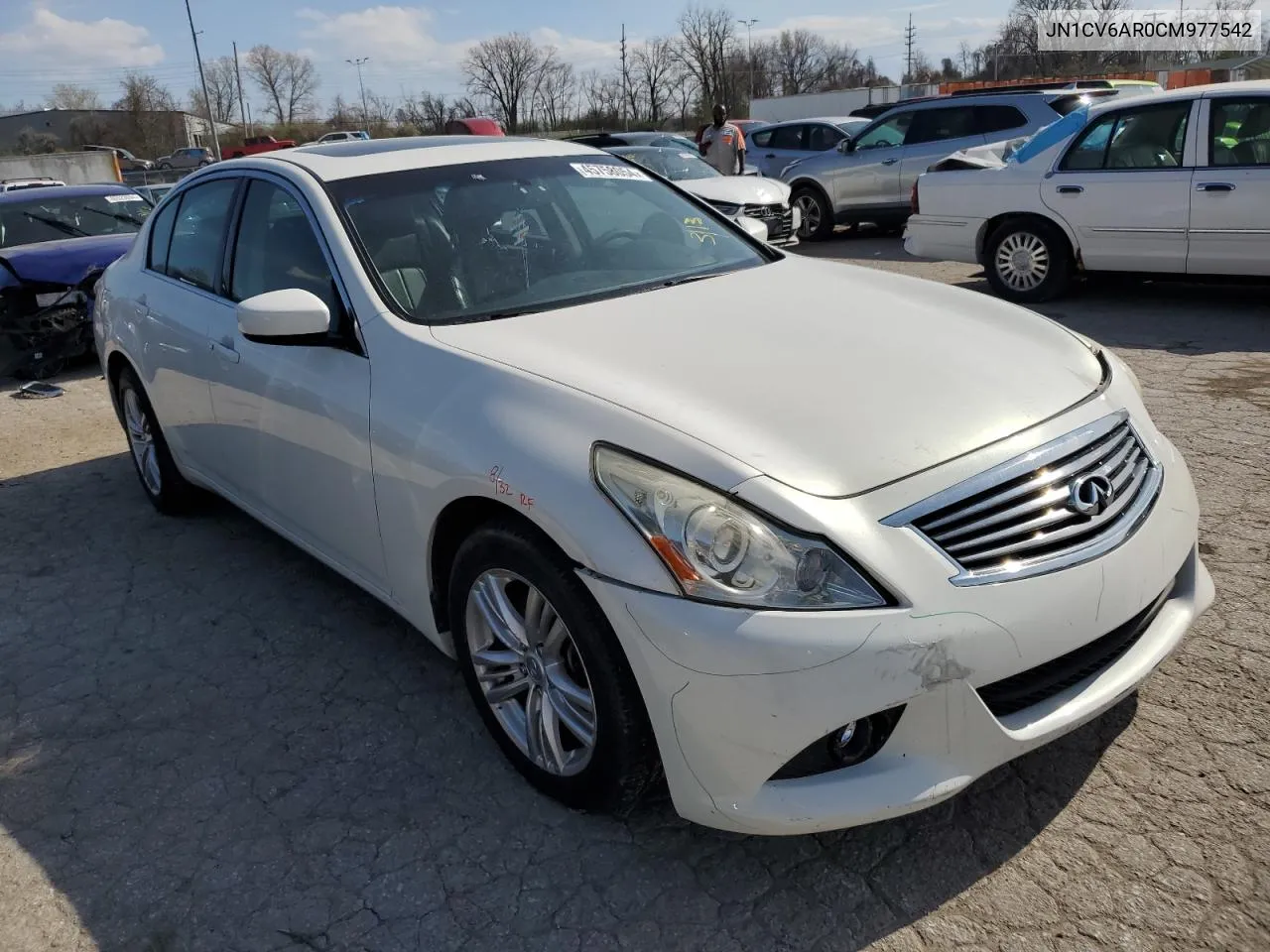 2012 Infiniti G37 VIN: JN1CV6AR0CM977542 Lot: 45758054