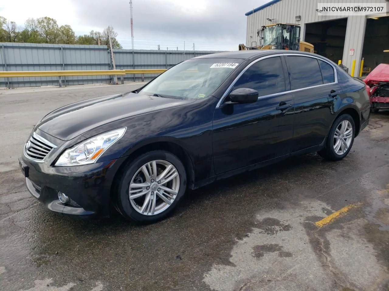 2012 Infiniti G37 VIN: JN1CV6AR1CM972107 Lot: 52207194