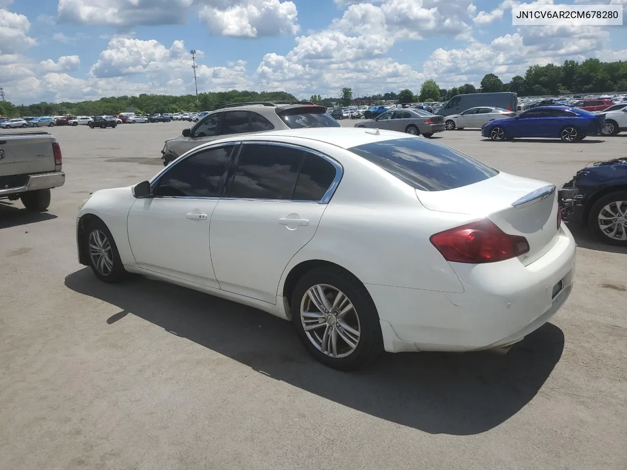 2012 Infiniti G37 VIN: JN1CV6AR2CM678280 Lot: 56276344