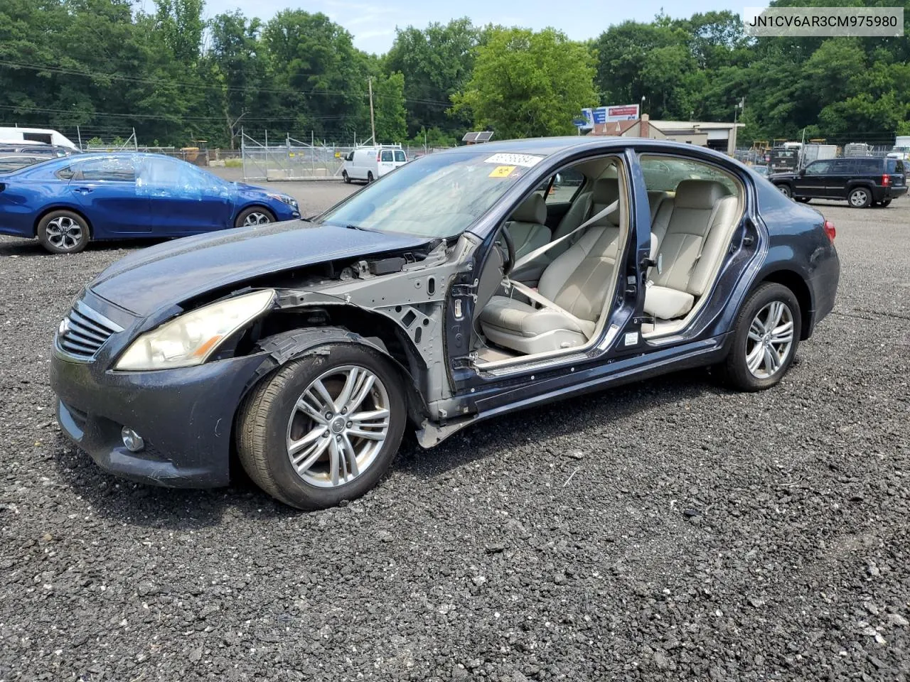 2012 Infiniti G37 VIN: JN1CV6AR3CM975980 Lot: 58786384