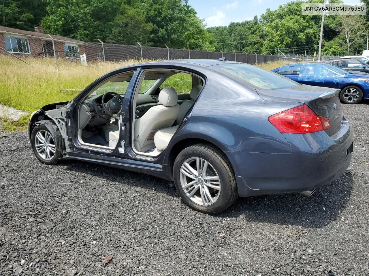 2012 Infiniti G37 VIN: JN1CV6AR3CM975980 Lot: 58786384