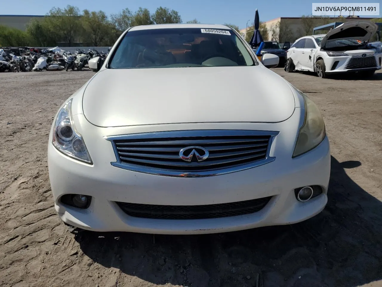 2012 Infiniti G25 Base VIN: JN1DV6AP9CM811491 Lot: 68059204