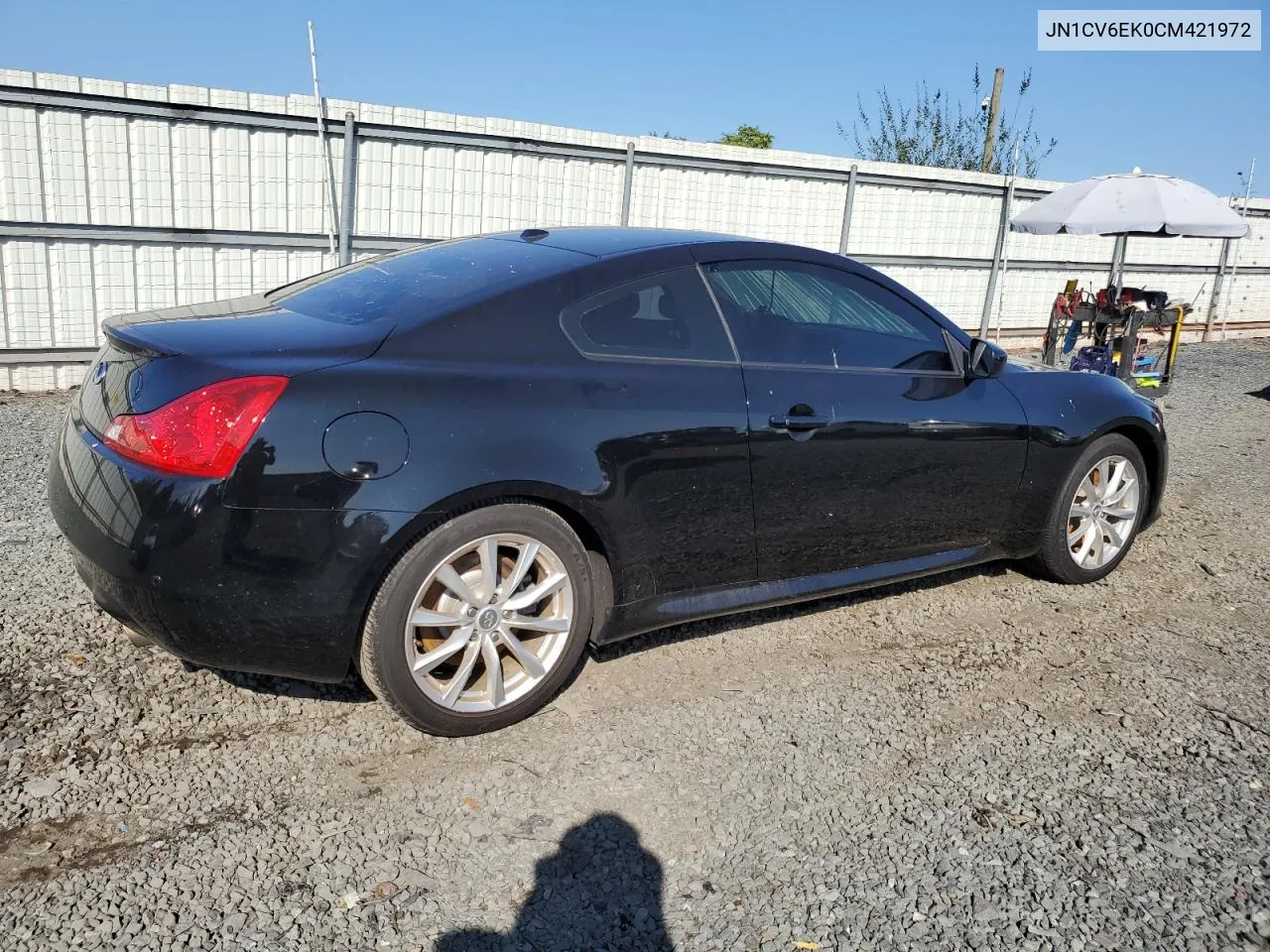 2012 Infiniti G37 Base VIN: JN1CV6EK0CM421972 Lot: 68290894