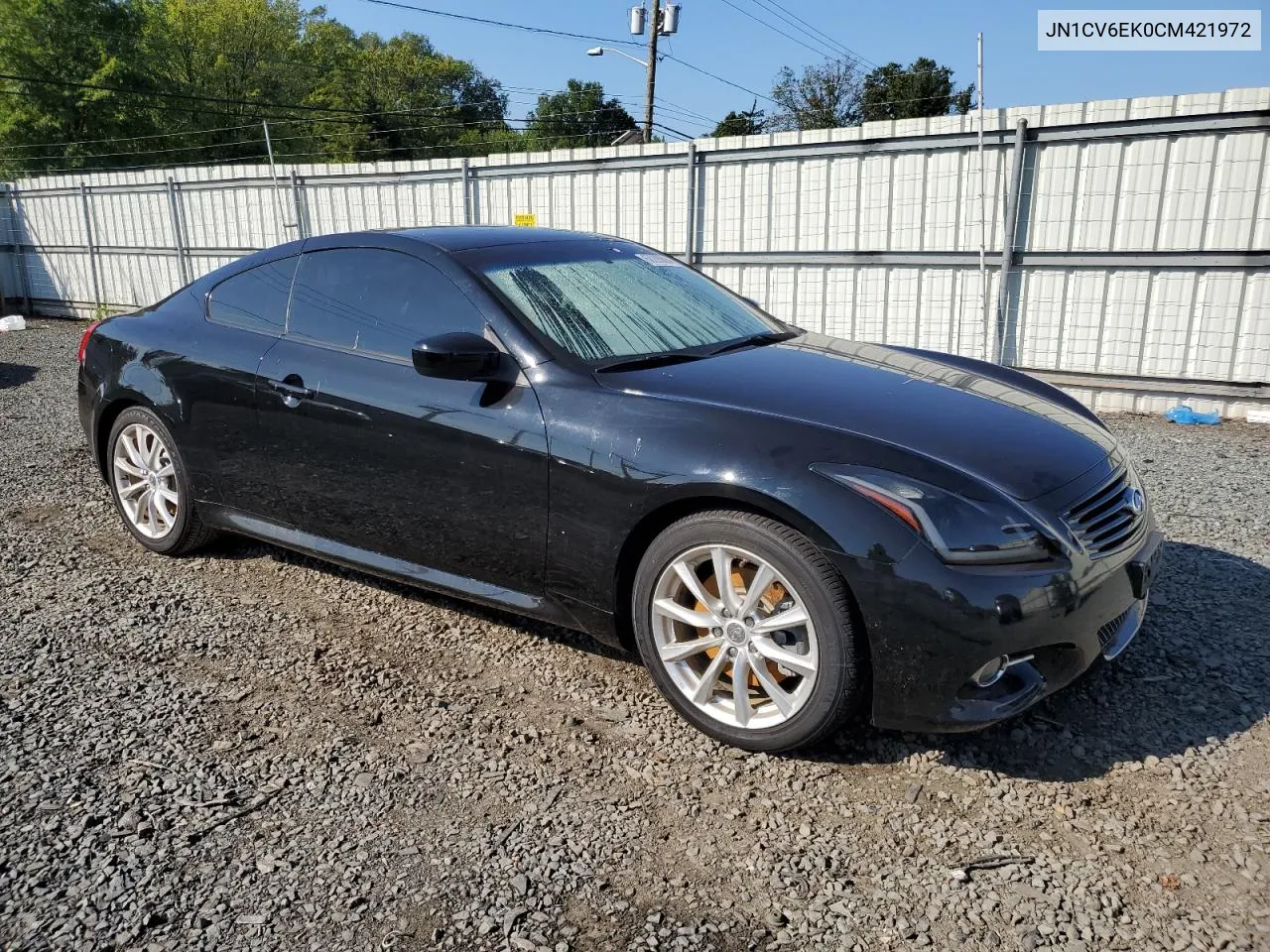 2012 Infiniti G37 Base VIN: JN1CV6EK0CM421972 Lot: 68290894