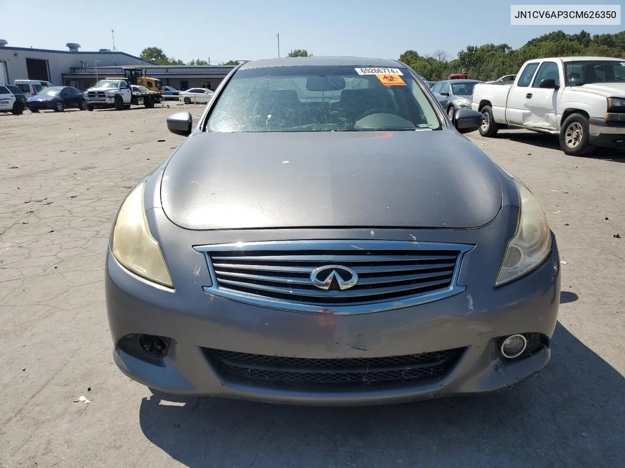 2012 Infiniti G37 Base VIN: JN1CV6AP3CM626350 Lot: 69266774