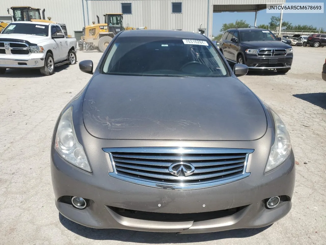 2012 Infiniti G37 VIN: JN1CV6AR5CM678693 Lot: 70316284