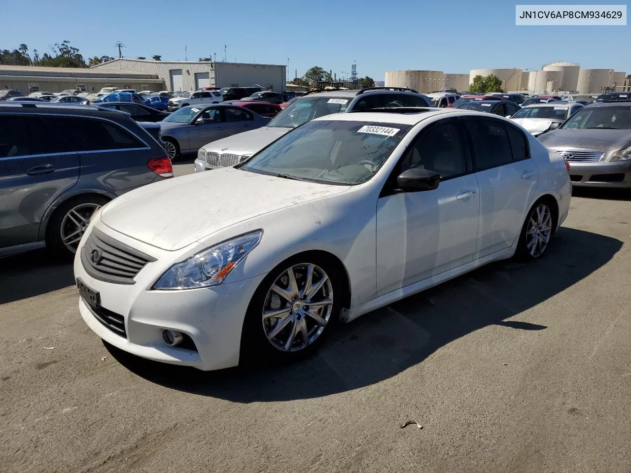 2012 Infiniti G37 Base VIN: JN1CV6AP8CM934629 Lot: 70332144