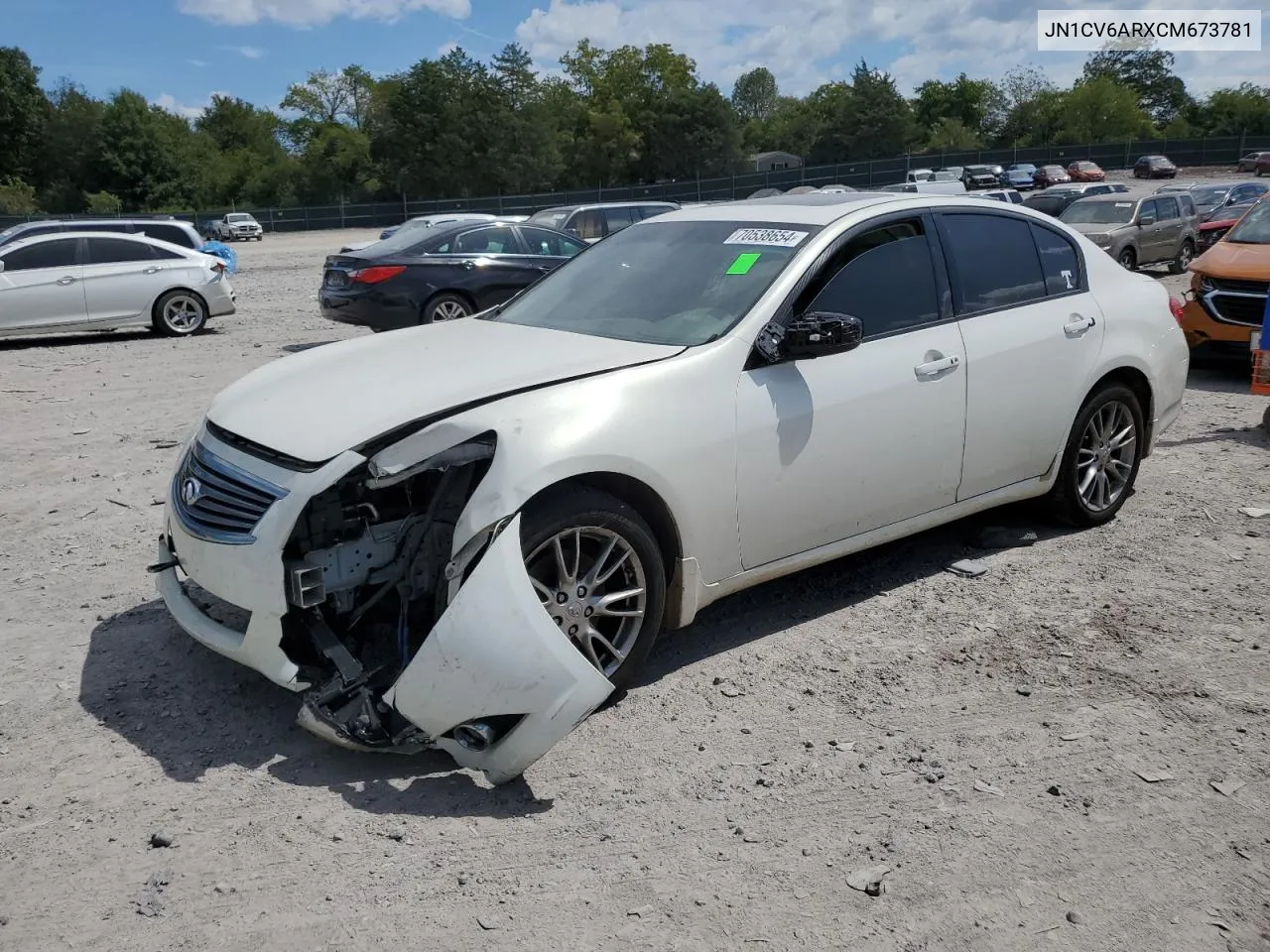 2012 Infiniti G37 VIN: JN1CV6ARXCM673781 Lot: 70538654