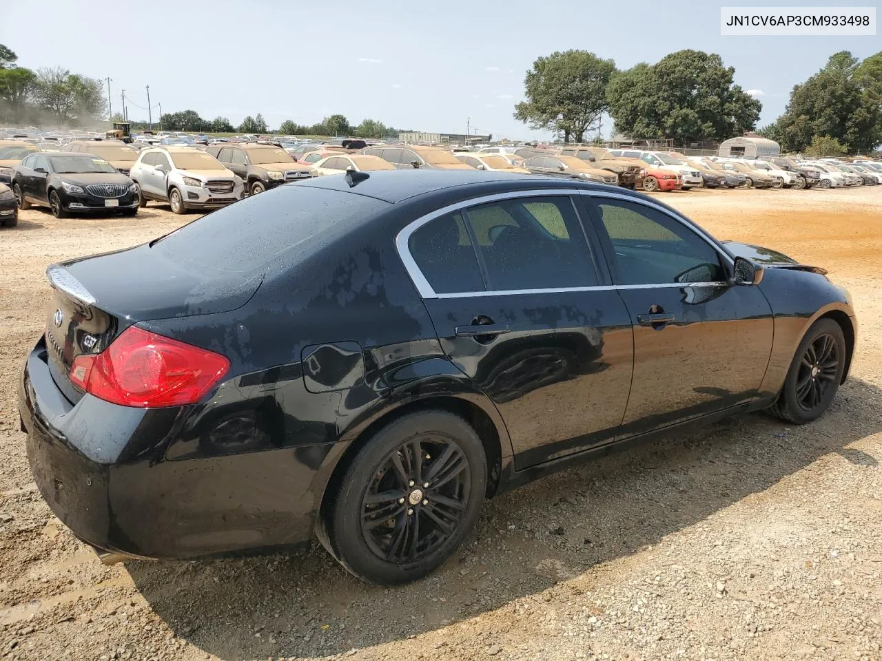 2012 Infiniti G37 Base VIN: JN1CV6AP3CM933498 Lot: 70981234