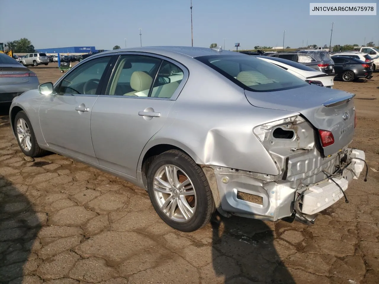 2012 Infiniti G37 VIN: JN1CV6AR6CM675978 Lot: 71003174