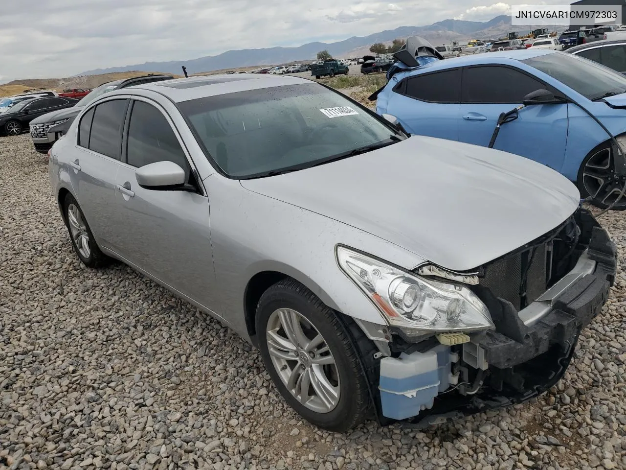 2012 Infiniti G37 VIN: JN1CV6AR1CM972303 Lot: 71114034