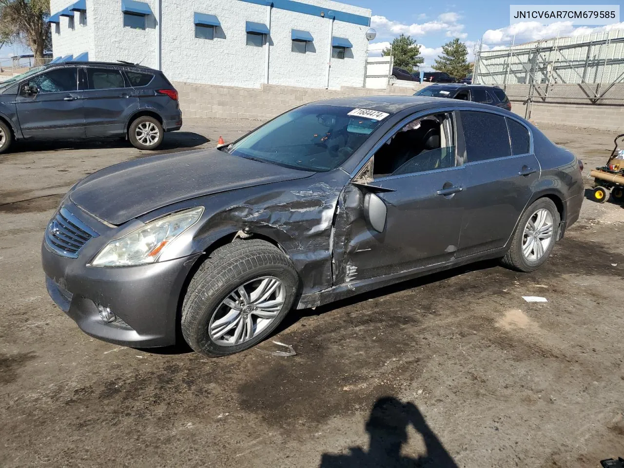 2012 Infiniti G37 VIN: JN1CV6AR7CM679585 Lot: 71684474