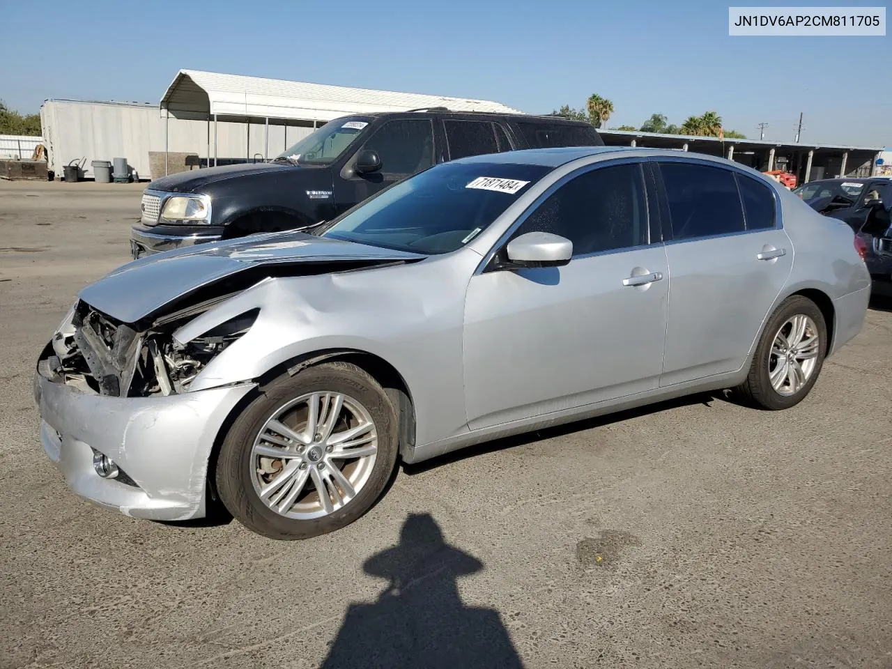 2012 Infiniti G25 Base VIN: JN1DV6AP2CM811705 Lot: 71871484