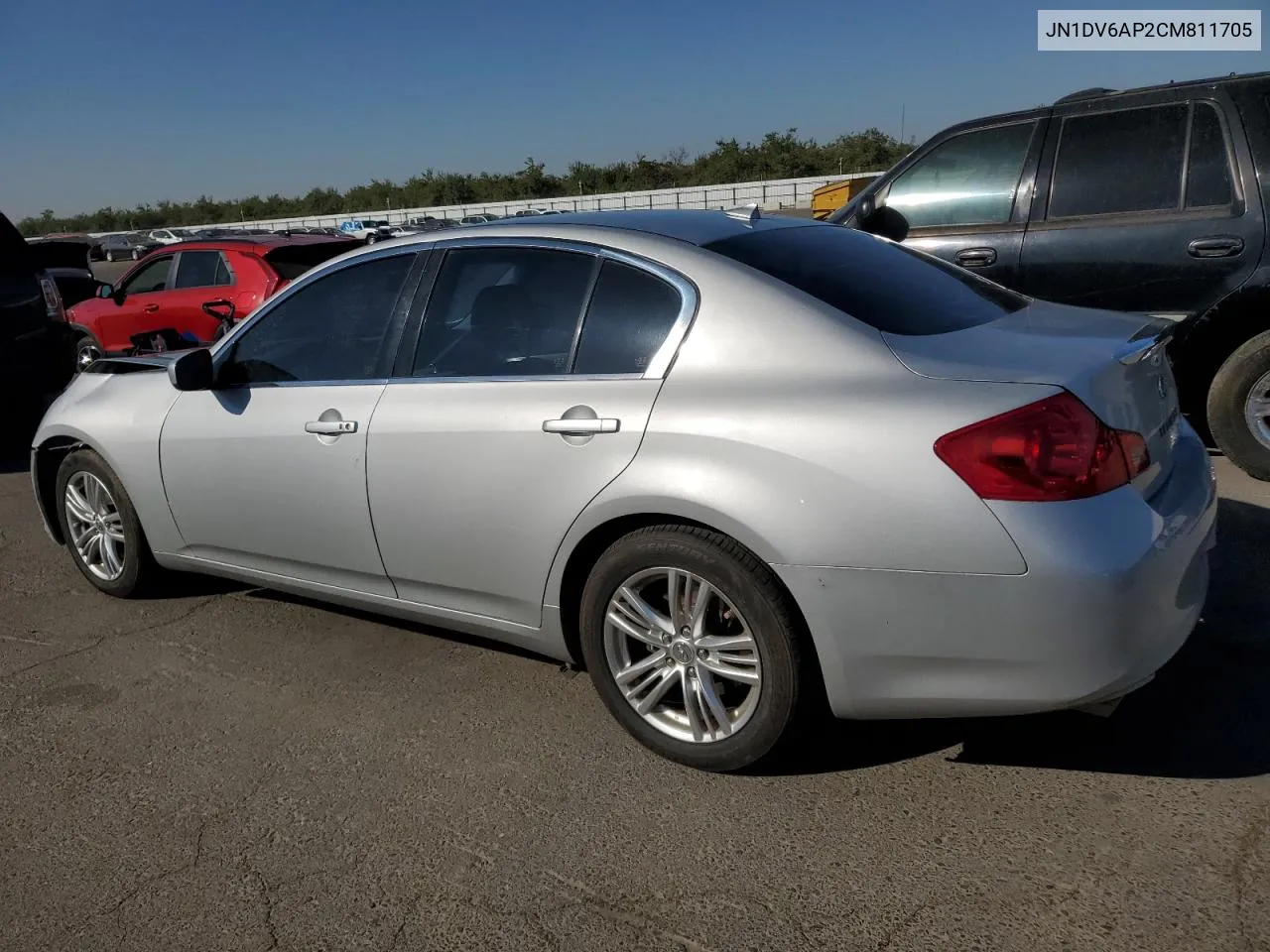 2012 Infiniti G25 Base VIN: JN1DV6AP2CM811705 Lot: 71871484