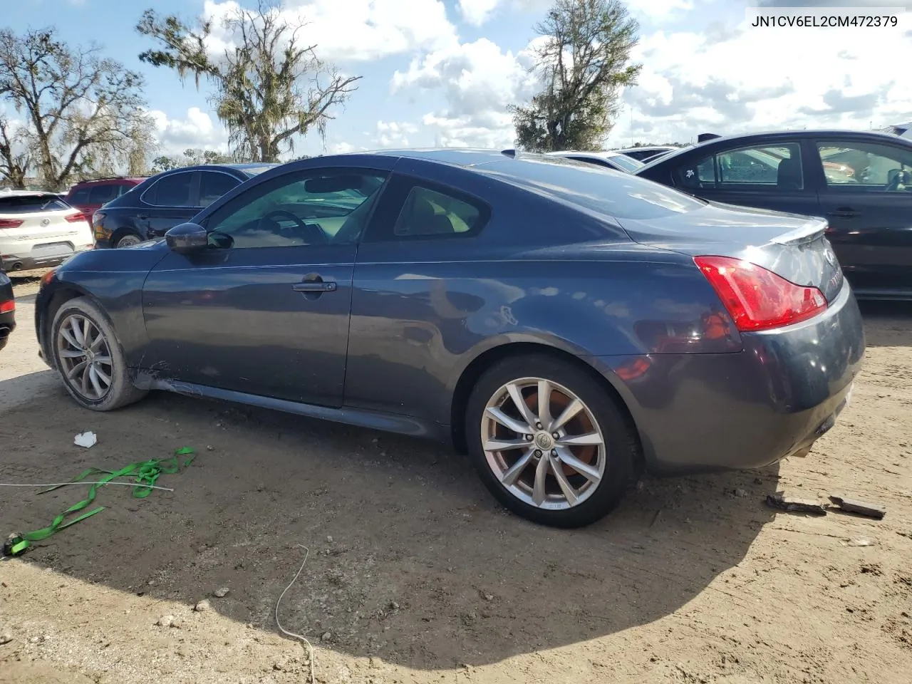 2012 Infiniti G37 VIN: JN1CV6EL2CM472379 Lot: 73785784