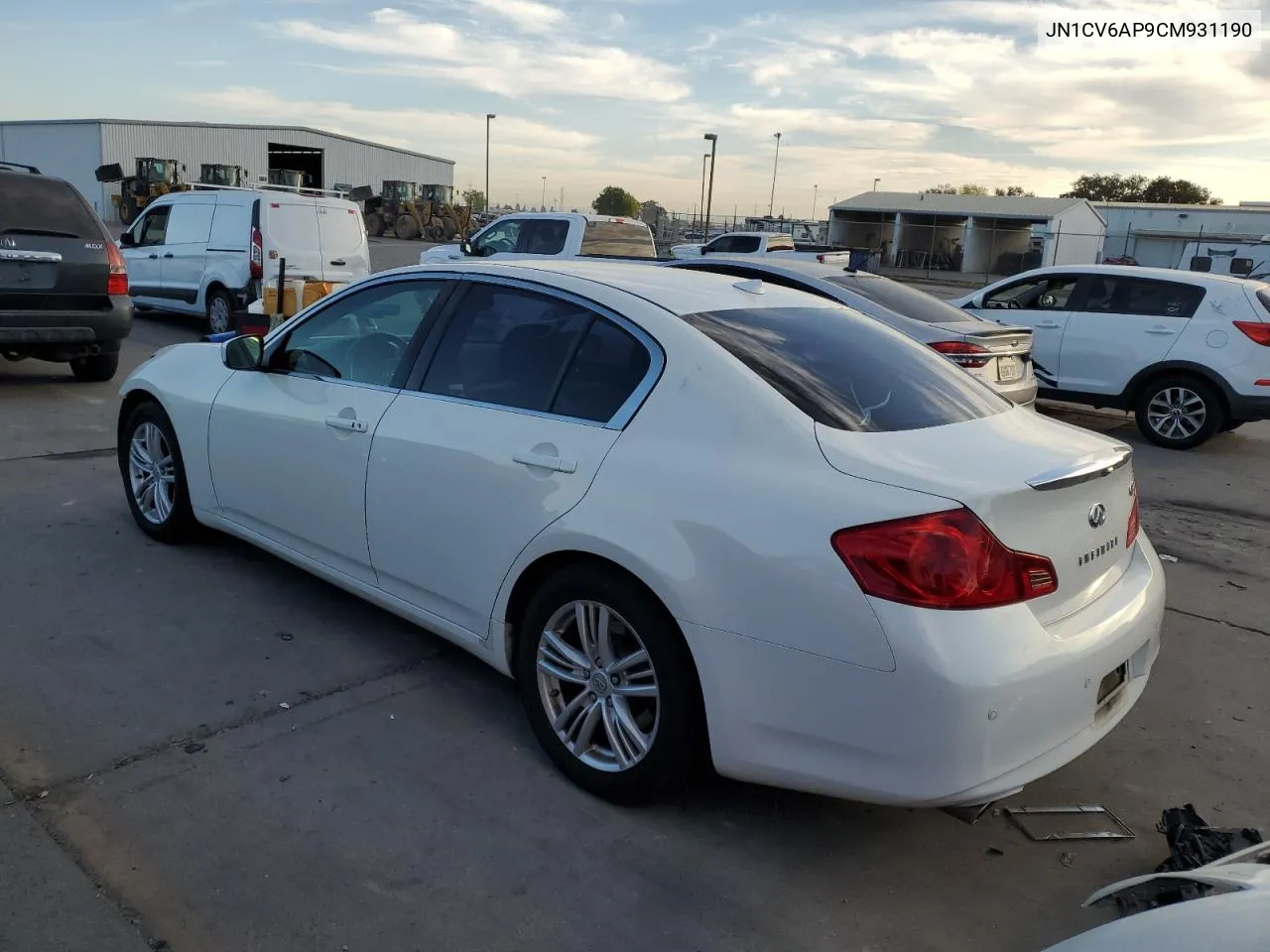 2012 Infiniti G37 Base VIN: JN1CV6AP9CM931190 Lot: 74360244