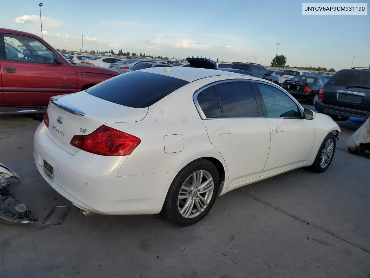 2012 Infiniti G37 Base VIN: JN1CV6AP9CM931190 Lot: 74360244