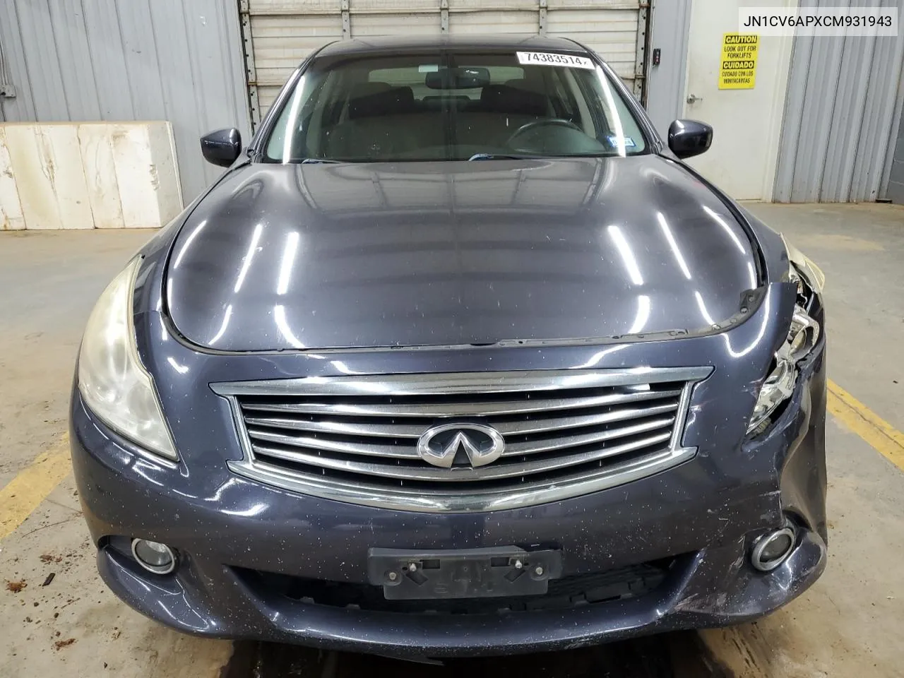 2012 Infiniti G37 Base VIN: JN1CV6APXCM931943 Lot: 74383514