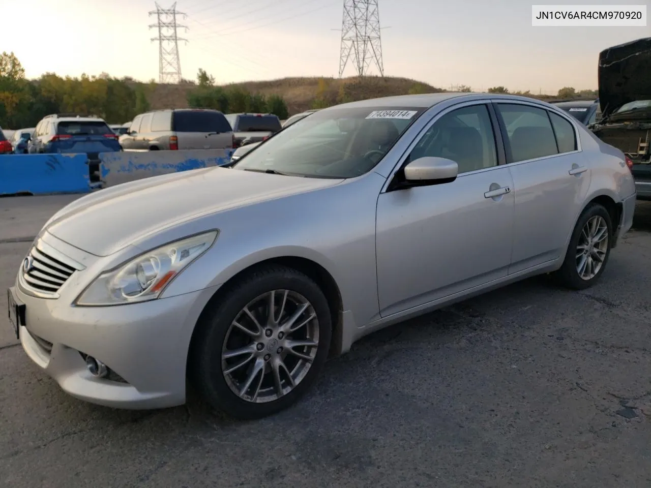 2012 Infiniti G37 VIN: JN1CV6AR4CM970920 Lot: 74394014