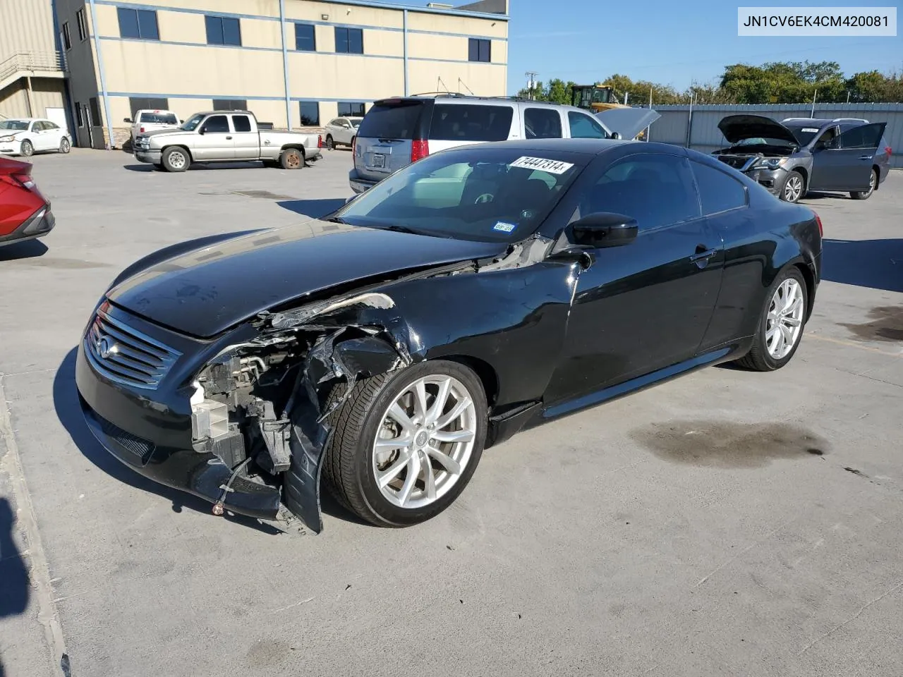 2012 Infiniti G37 Base VIN: JN1CV6EK4CM420081 Lot: 74447314