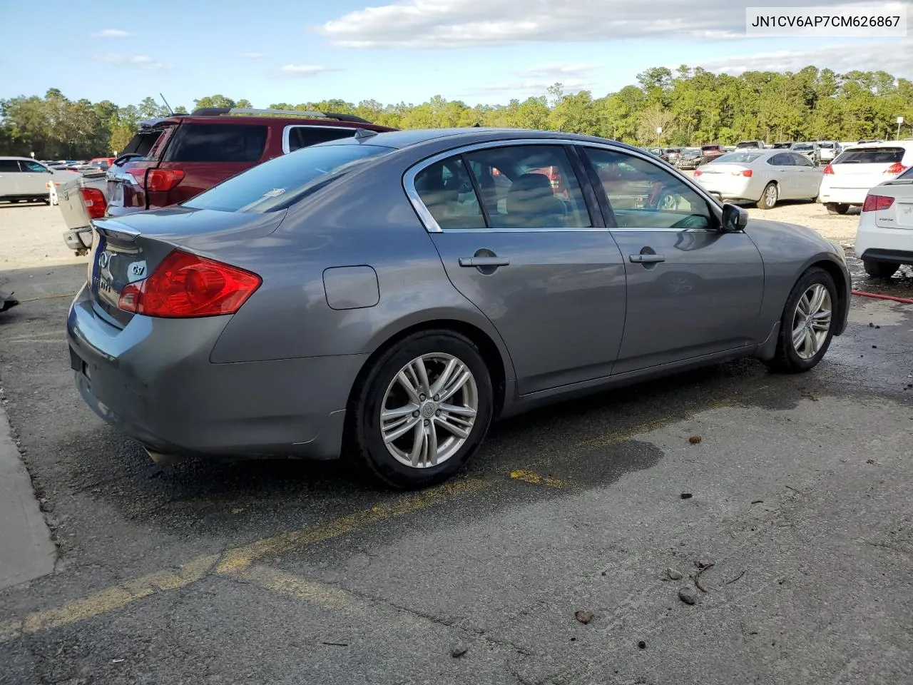 2012 Infiniti G37 Base VIN: JN1CV6AP7CM626867 Lot: 75125474