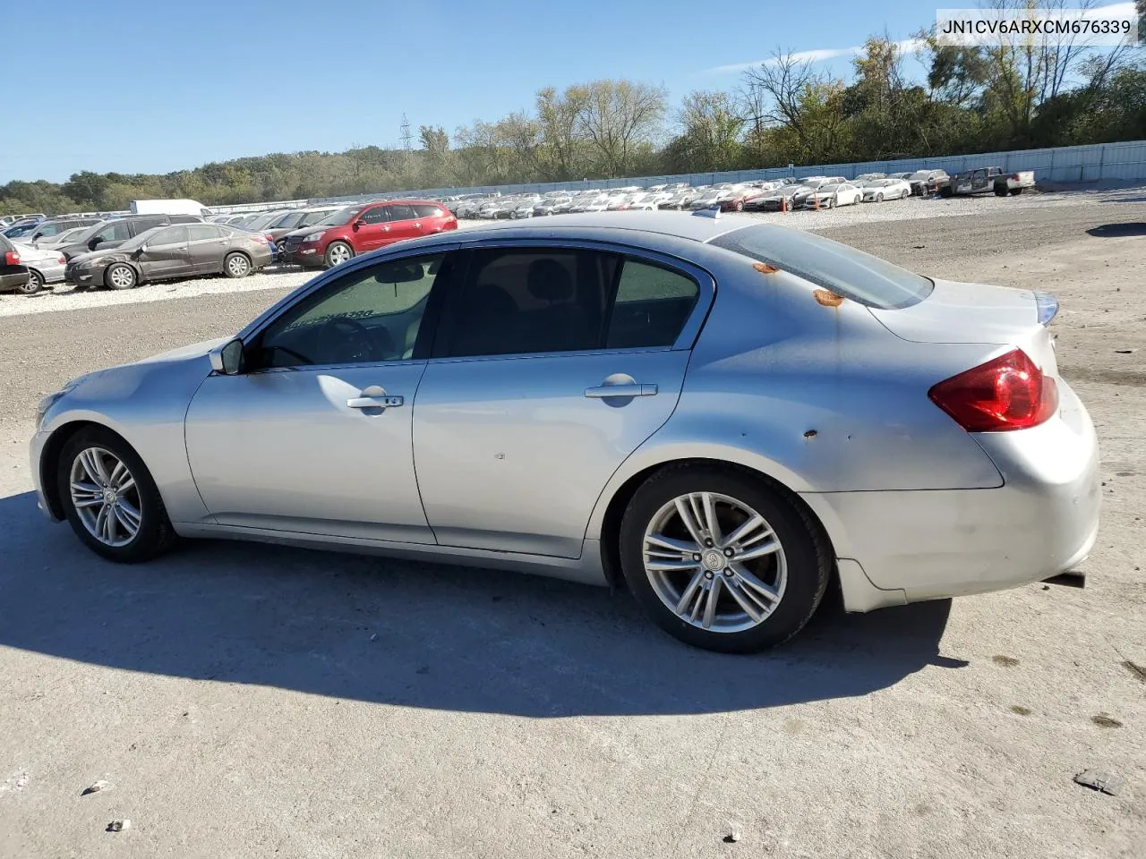 2012 Infiniti G37 VIN: JN1CV6ARXCM676339 Lot: 75314004