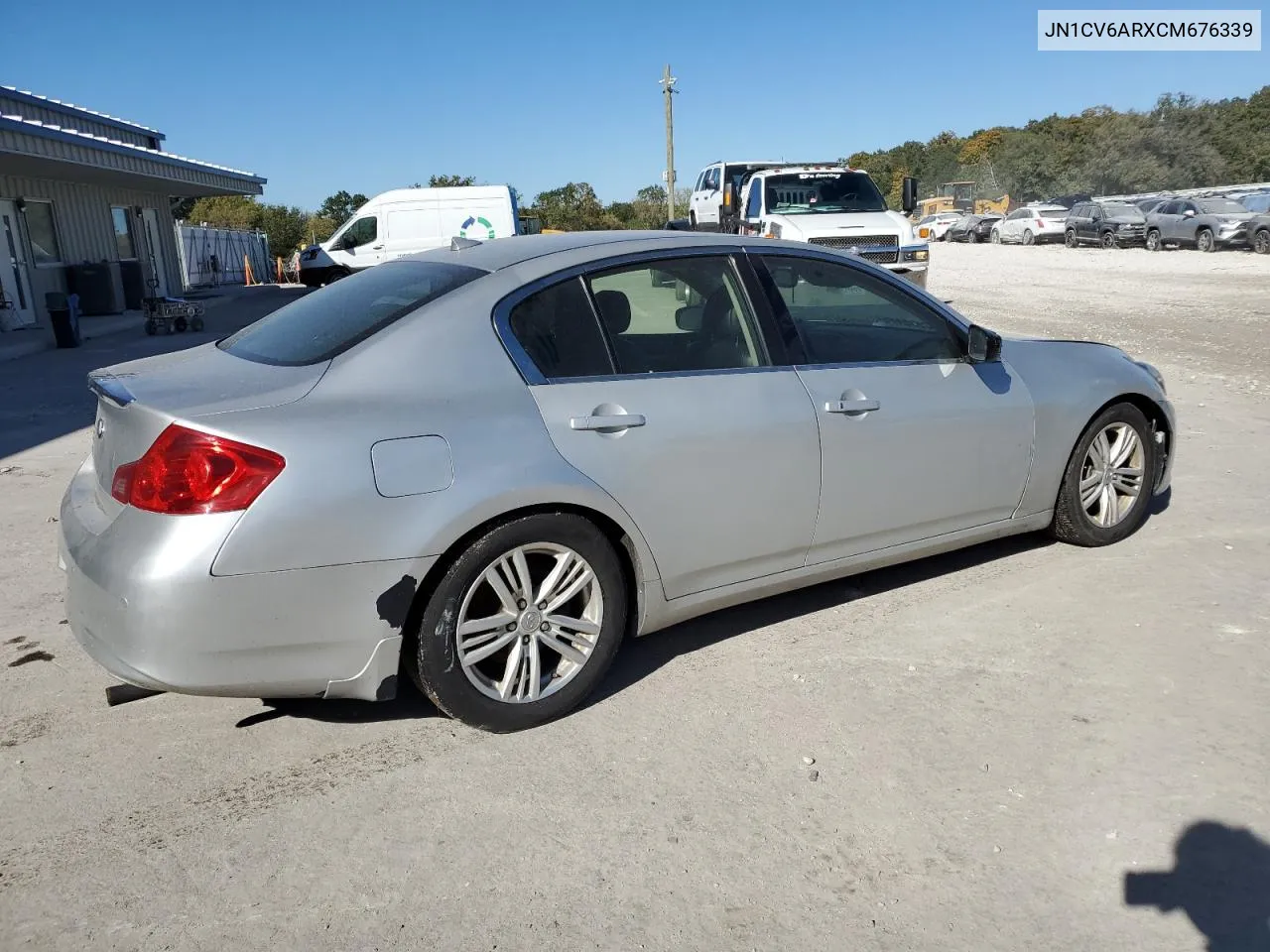 2012 Infiniti G37 VIN: JN1CV6ARXCM676339 Lot: 75314004