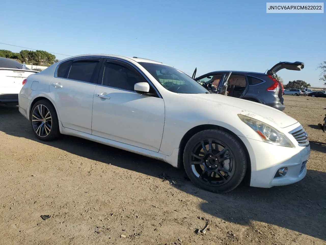 2012 Infiniti G37 Base VIN: JN1CV6APXCM622022 Lot: 75460104