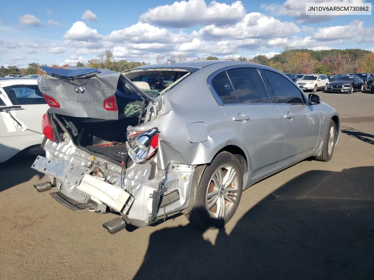 2012 Infiniti G25 VIN: JN1DV6AR5CM730862 Lot: 75494974