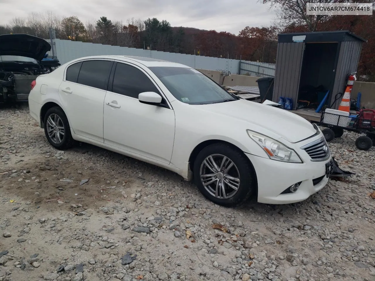 2012 Infiniti G37 VIN: JN1CV6AR7CM674418 Lot: 75663954