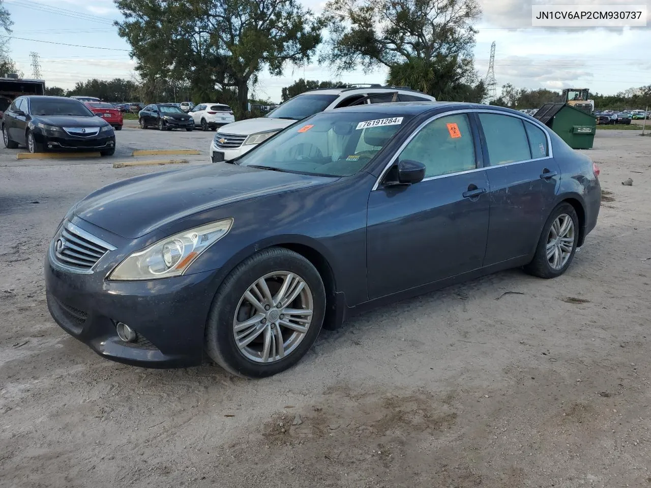 2012 Infiniti G37 Base VIN: JN1CV6AP2CM930737 Lot: 76191284