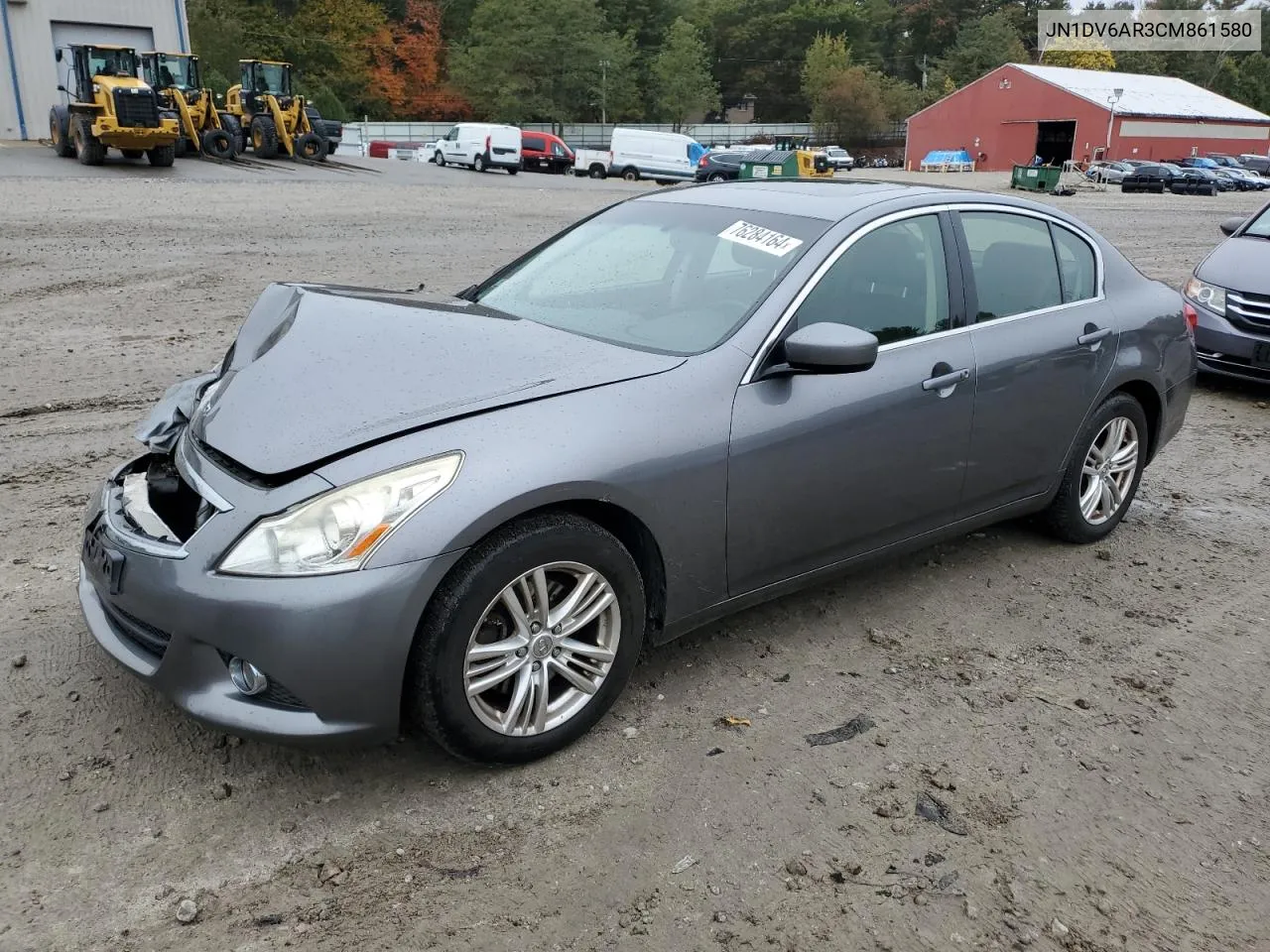 2012 Infiniti G25 VIN: JN1DV6AR3CM861580 Lot: 76284164