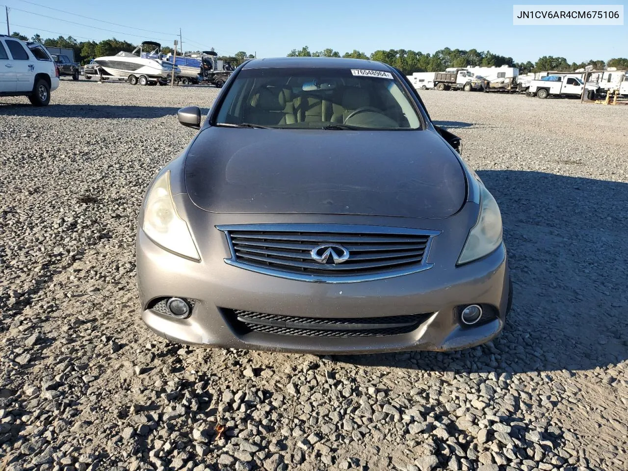 2012 Infiniti G37 VIN: JN1CV6AR4CM675106 Lot: 76548964