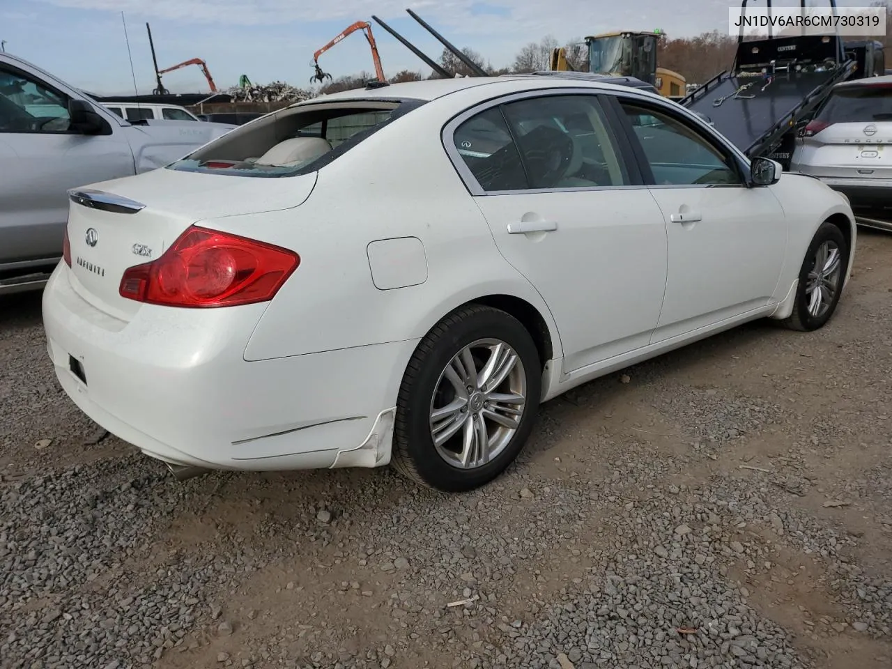 2012 Infiniti G25 VIN: JN1DV6AR6CM730319 Lot: 78160814