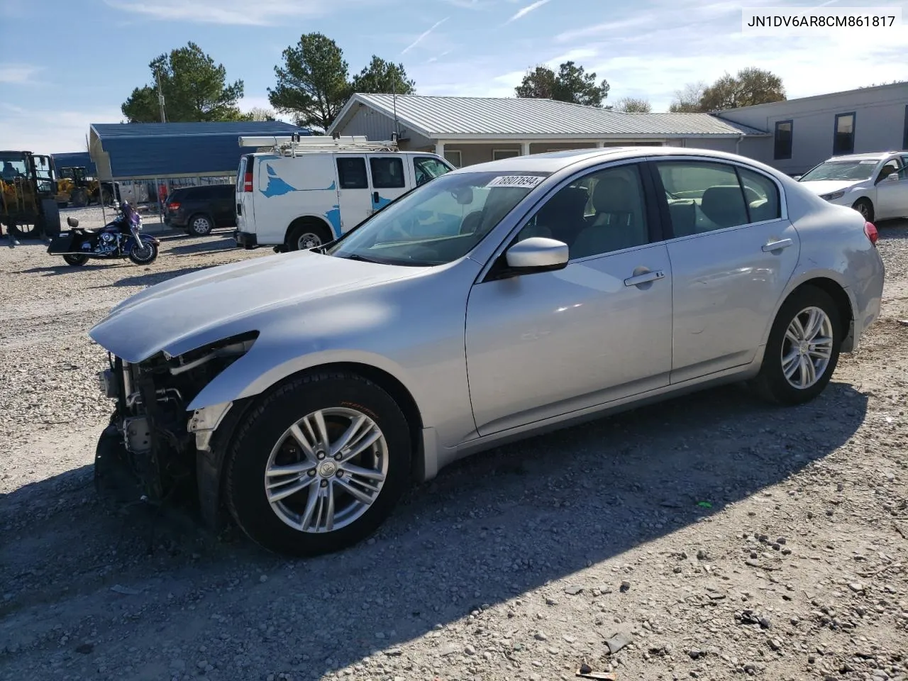 2012 Infiniti G25 VIN: JN1DV6AR8CM861817 Lot: 78807694