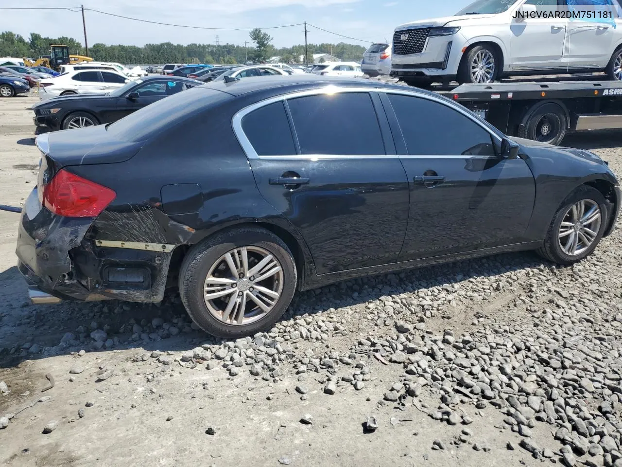 2013 Infiniti G37 VIN: JN1CV6AR2DM751181 Lot: 69408924