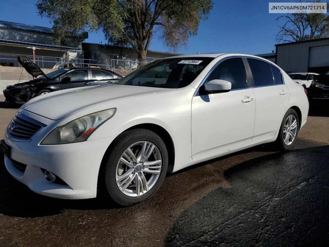 2013 Infiniti G37 Base VIN: JN1CV6AP6DM721714 Lot: 72712964