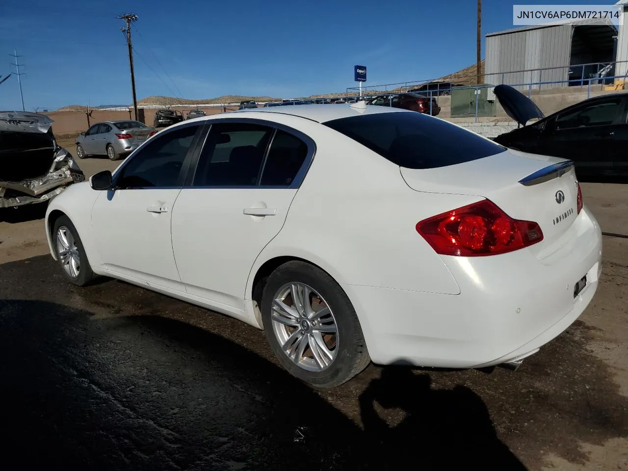 2013 Infiniti G37 Base VIN: JN1CV6AP6DM721714 Lot: 72712964