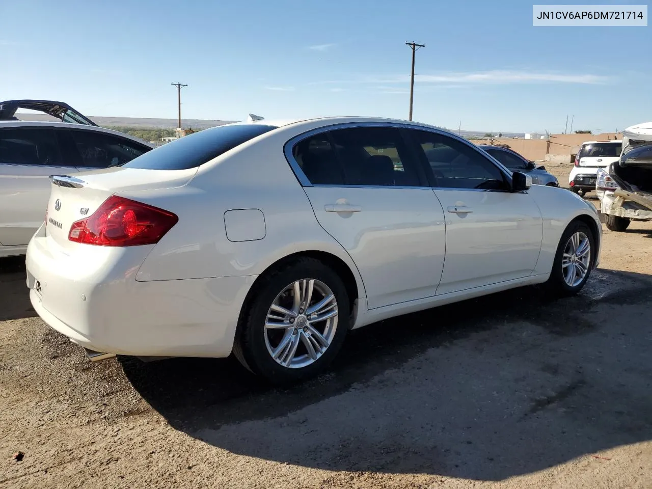 2013 Infiniti G37 Base VIN: JN1CV6AP6DM721714 Lot: 72712964