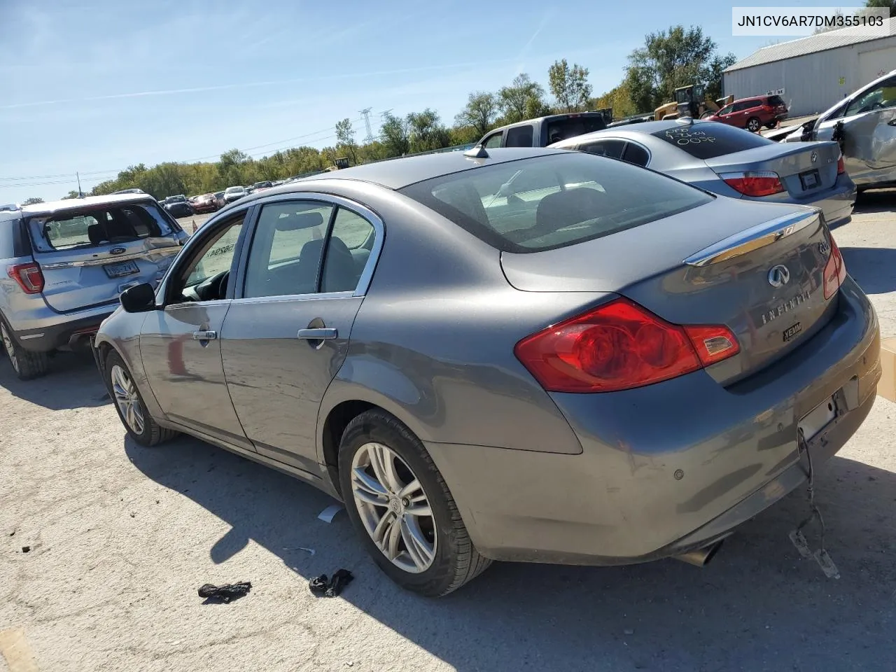 2013 Infiniti G37 VIN: JN1CV6AR7DM355103 Lot: 73756294