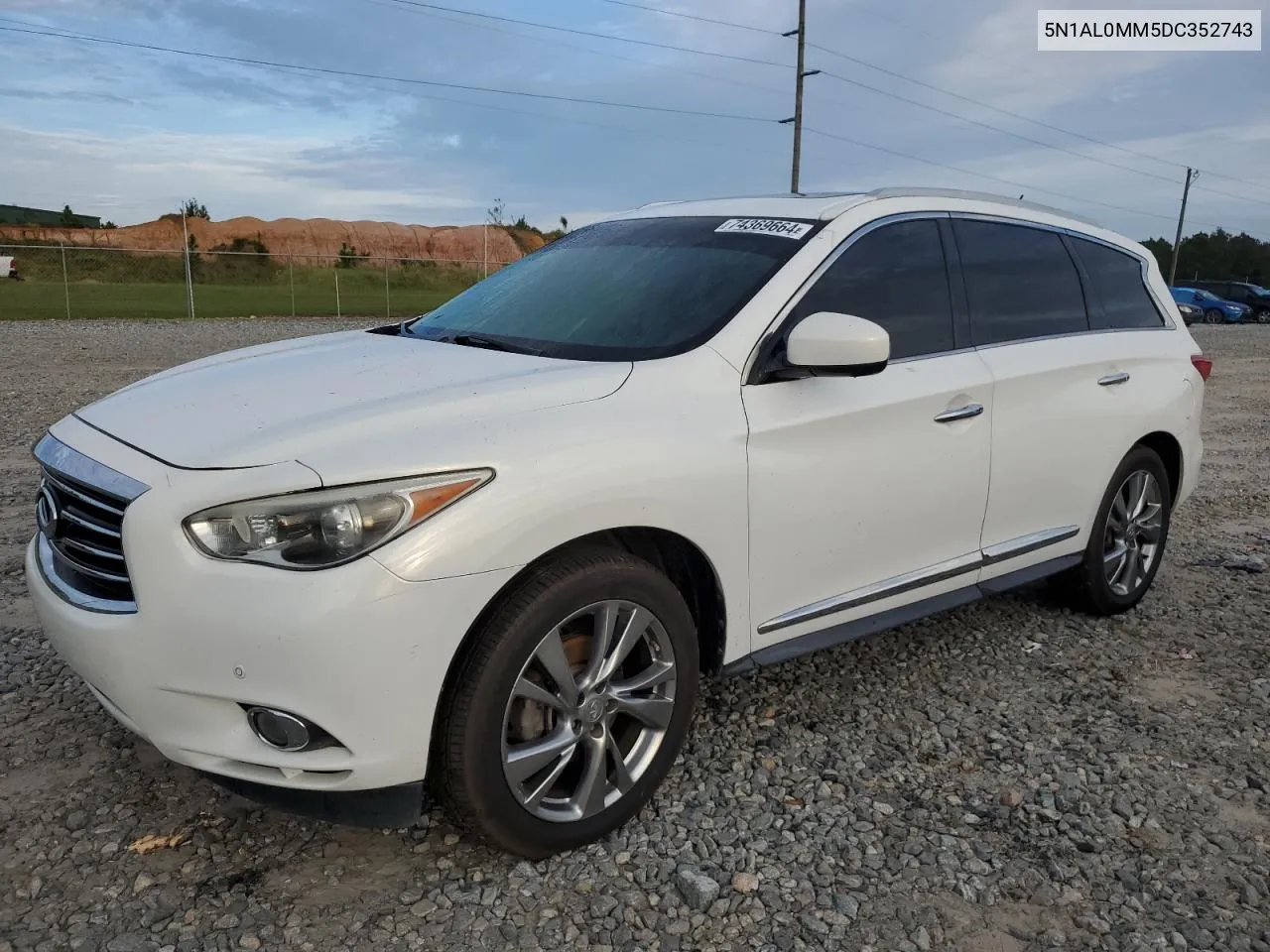 2013 Infiniti Jx35 VIN: 5N1AL0MM5DC352743 Lot: 74369664