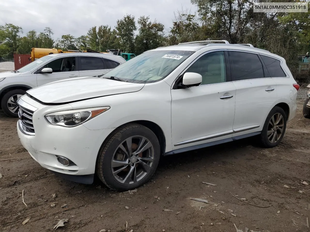 2013 Infiniti Jx35 VIN: 5N1AL0MM9DC351918 Lot: 74401574