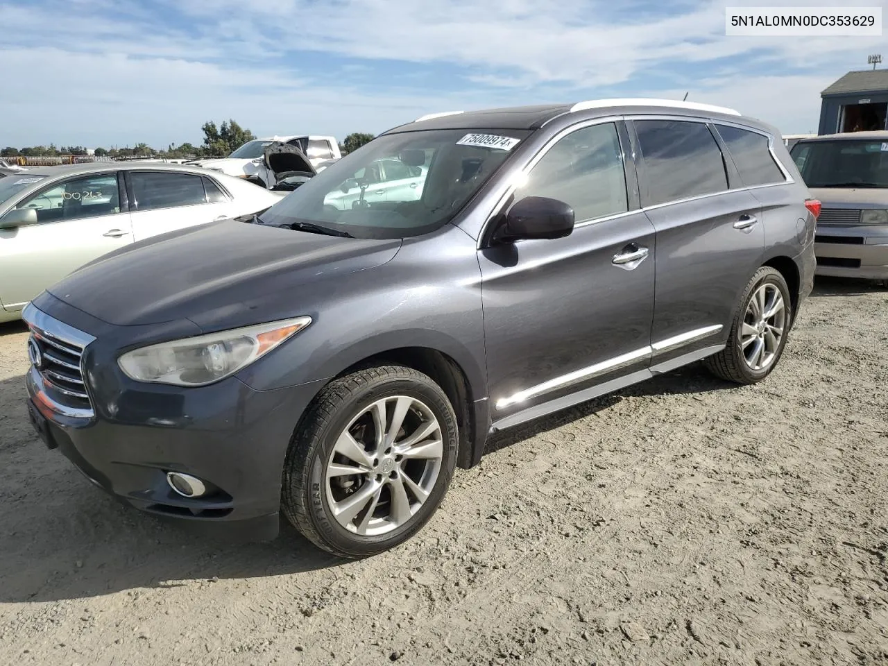 2013 Infiniti Jx35 VIN: 5N1AL0MN0DC353629 Lot: 75009974