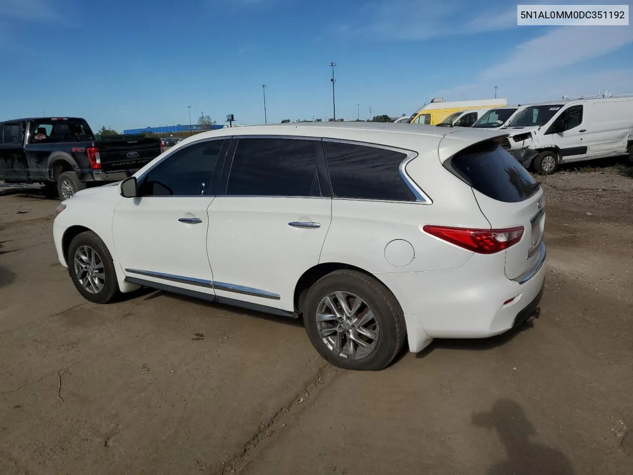 2013 Infiniti Jx35 VIN: 5N1AL0MM0DC351192 Lot: 75236204