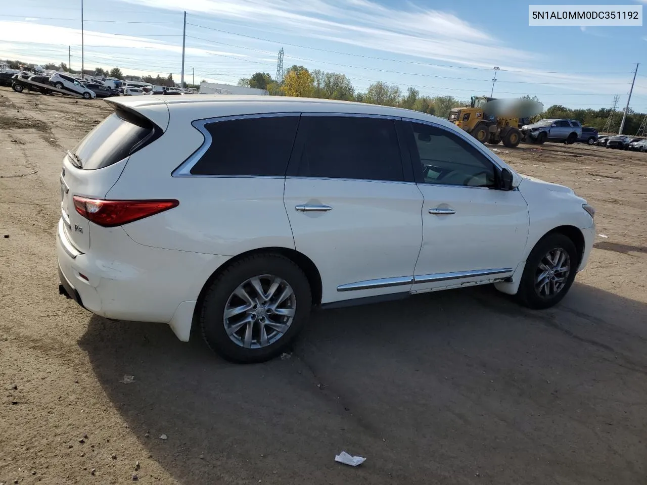 2013 Infiniti Jx35 VIN: 5N1AL0MM0DC351192 Lot: 75236204