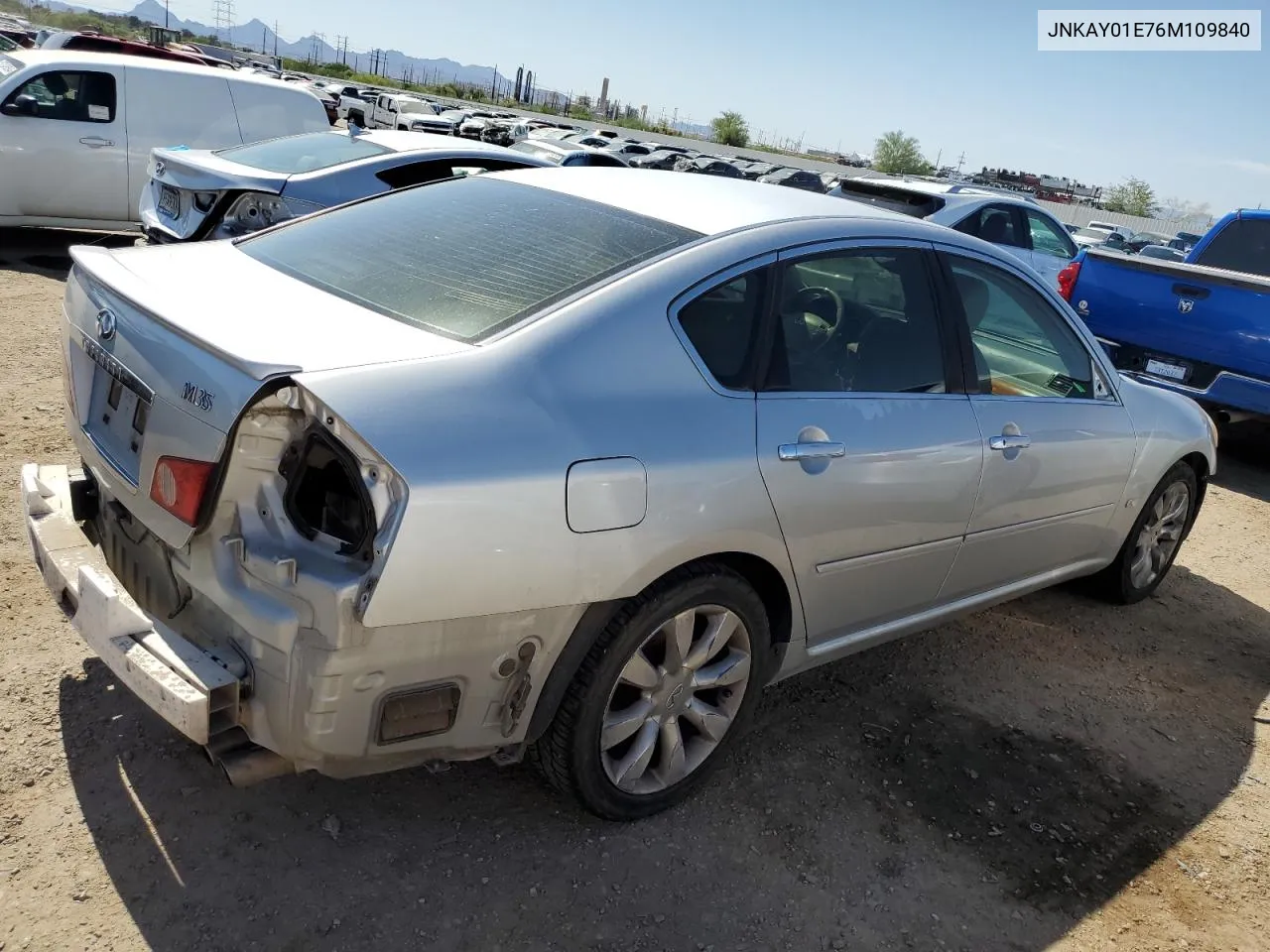 2006 Infiniti M35 Base VIN: JNKAY01E76M109840 Lot: 56911944