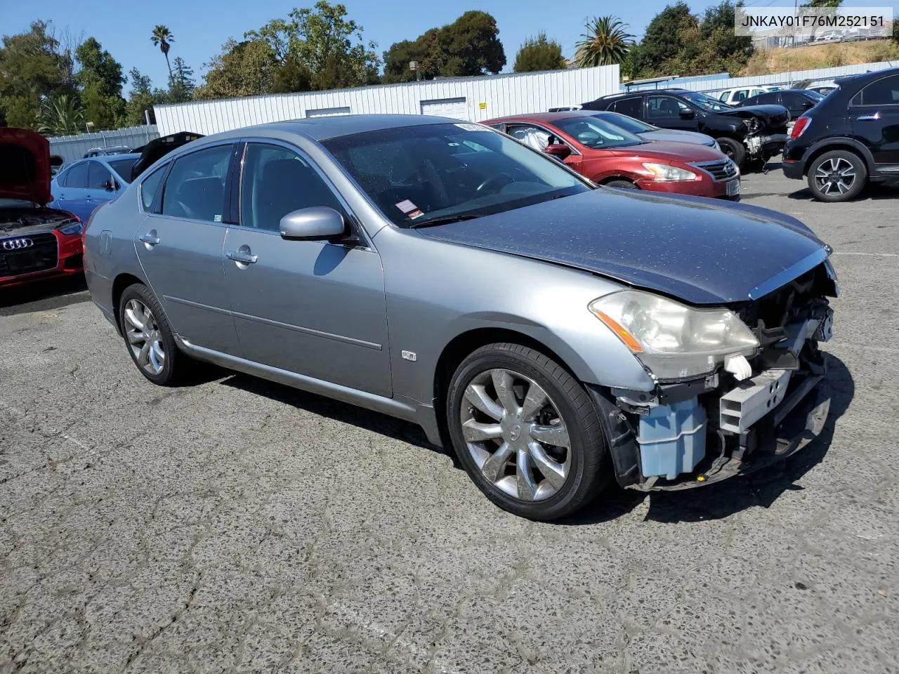 2006 Infiniti M35 Base VIN: JNKAY01F76M252151 Lot: 69125744