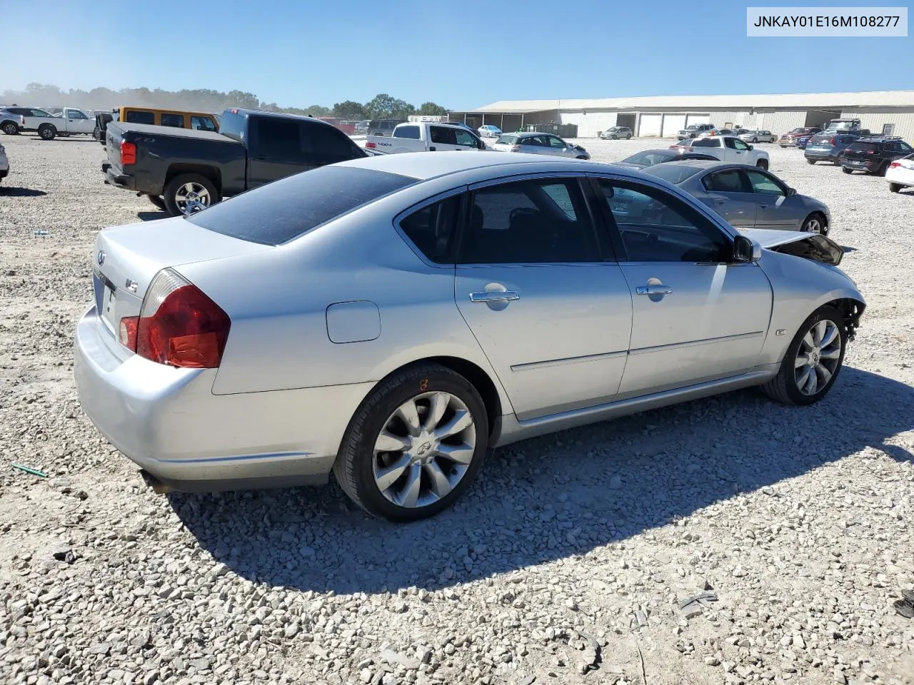 2006 Infiniti M35 Base VIN: JNKAY01E16M108277 Lot: 75318704