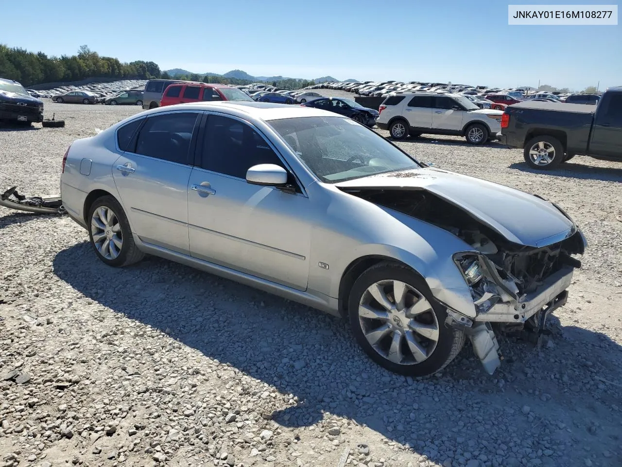 2006 Infiniti M35 Base VIN: JNKAY01E16M108277 Lot: 75318704